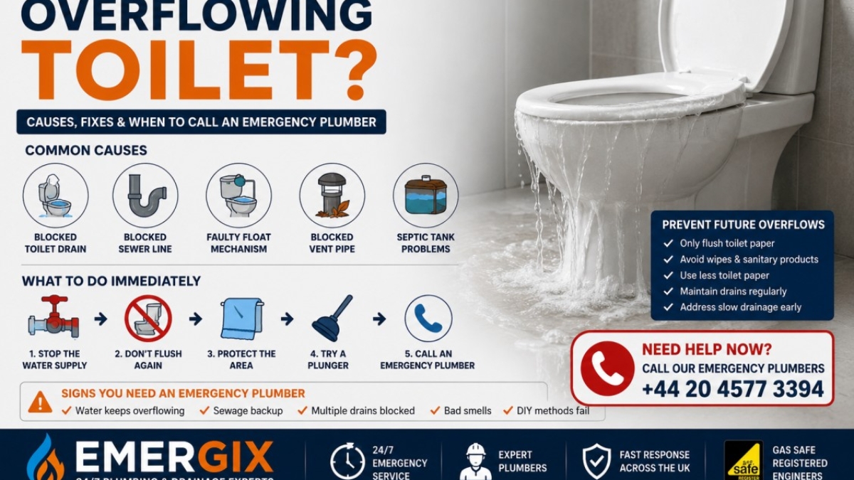 overflowing toilet
